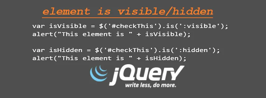 JQuery check element is visible or not